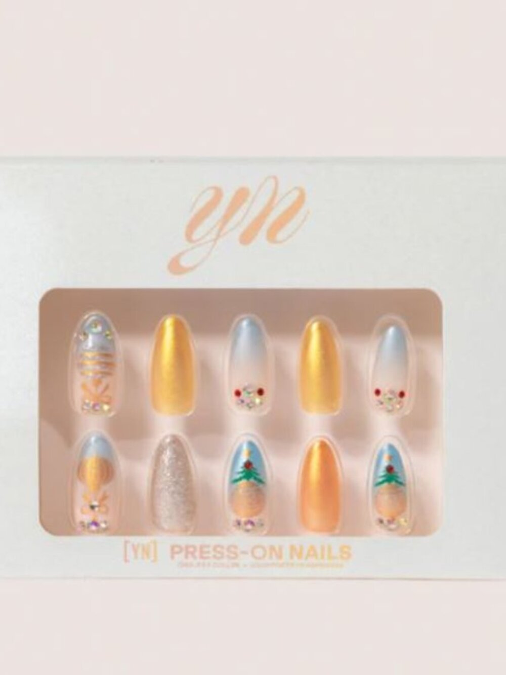 Young Nails Press-On Nails Kit | 32 Nails | Glue & Adhesive Tabs | New